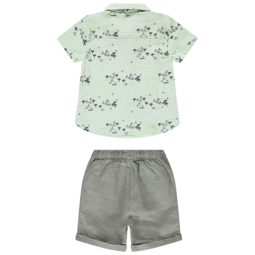 Σετ 2 τμχ. με πουκάμισο με σχέδιο για μωρό αγόρι 