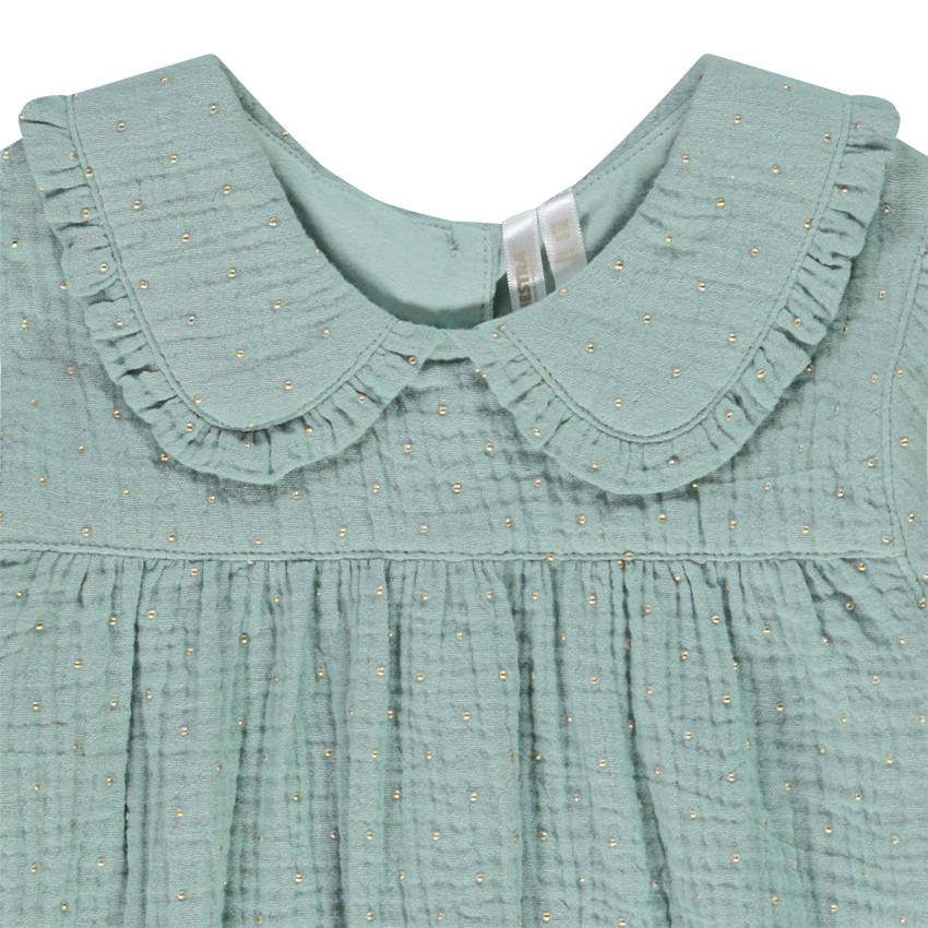 Τουνίκ με μακριά μανίκια και χρυσά πουά για bebe κορίτσι 