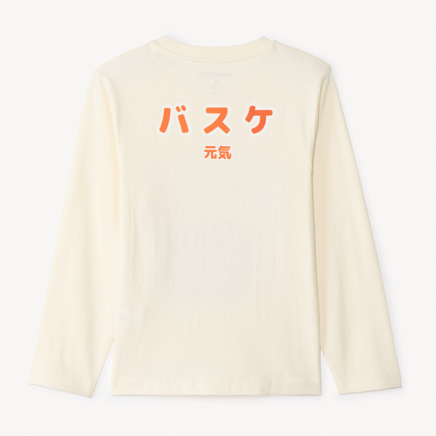 T-shirt manches longues print manga et basketball pour garçon 