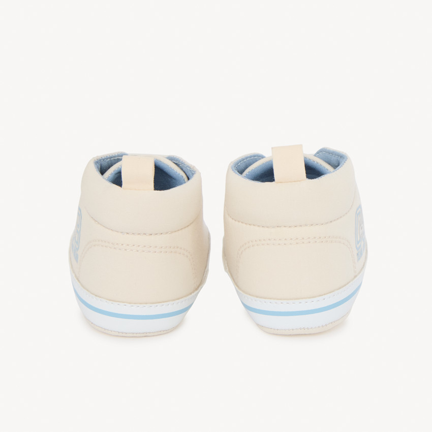 Παιδικά ψηλά αθλητικά παπούτσια σε ύφασμα με σχέδιο αρκούδας για αγοράκι. 