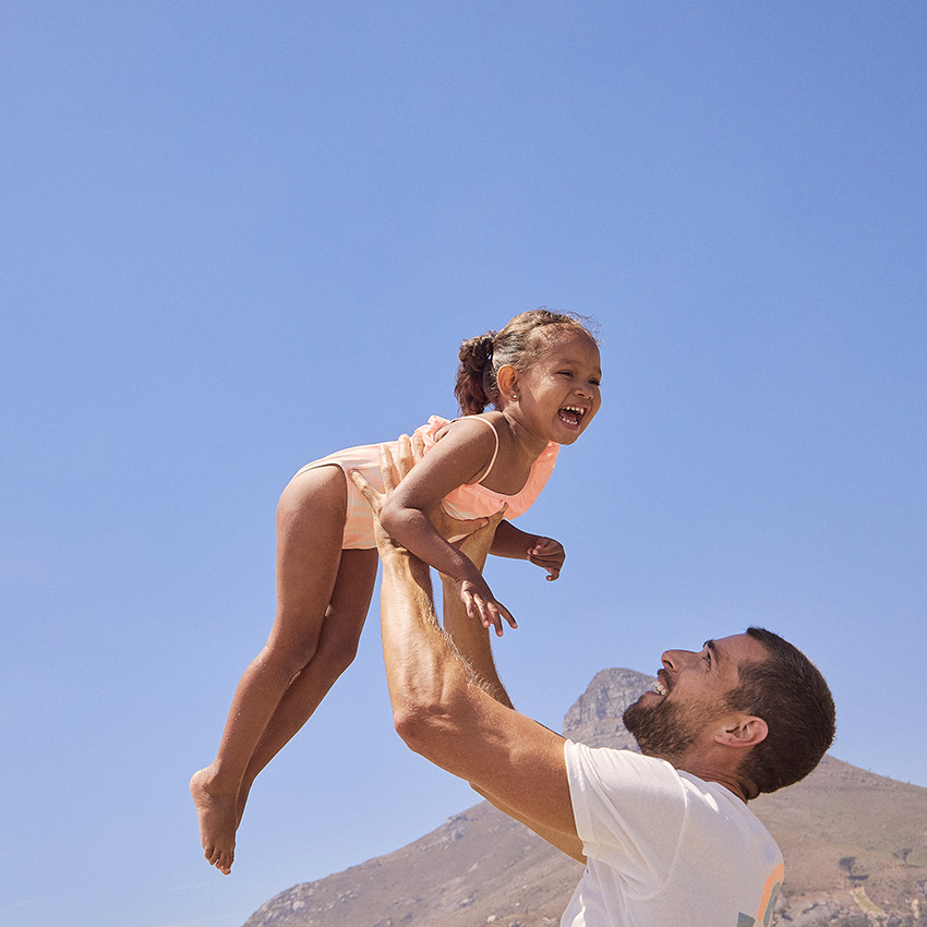 Μαγιό 1 κομμάτι ασύμμετρο effet tie & dye για bebe κορίτσι 