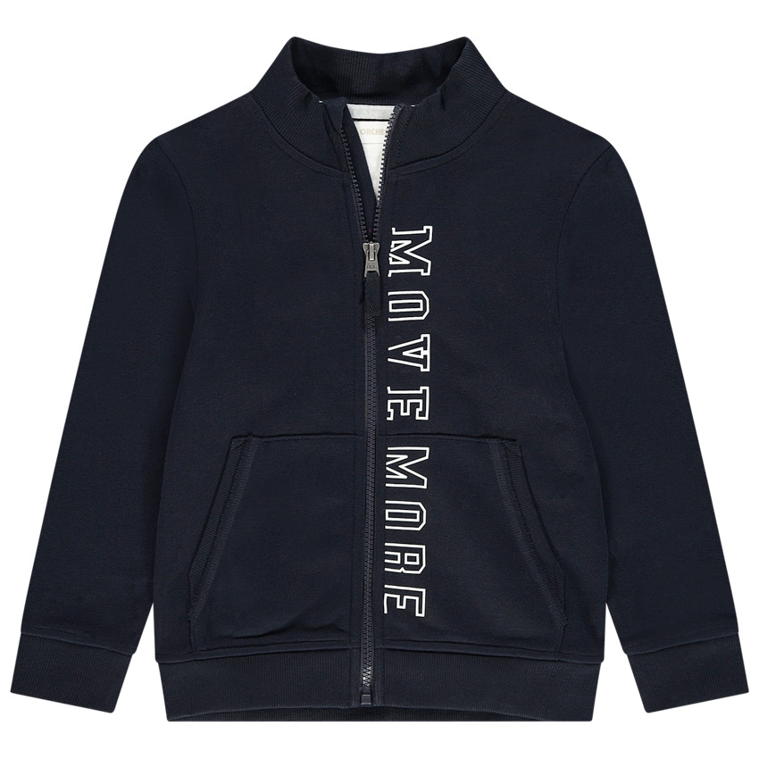 Ζακέτα από φανέλα με φερμουάρ και λωρίδες σε αντίθεση πίσω  Additional Ζακέτα από φανέλα με φερμουάρ και λωρίδες σε αντίθεση πίσω