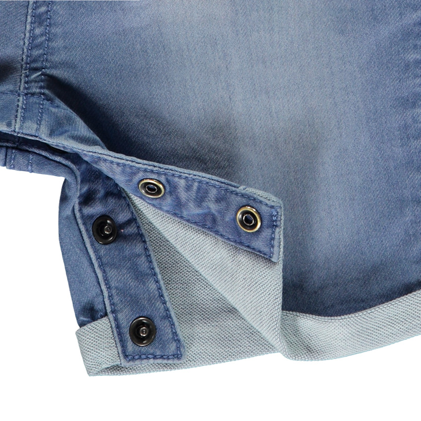 Σαλοπέτα κοντή μονόχρωμη από τζιν για μωρό αγόρι 