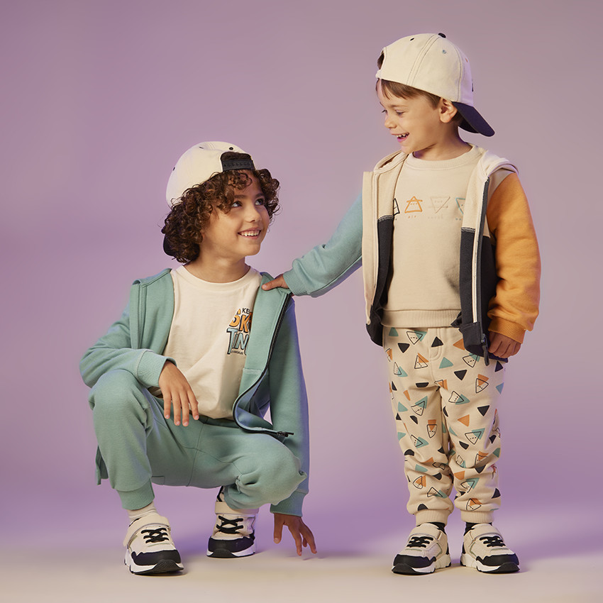 Γιλέκο με κουκούλα από βαμβακερό πικέ για αγόρι 