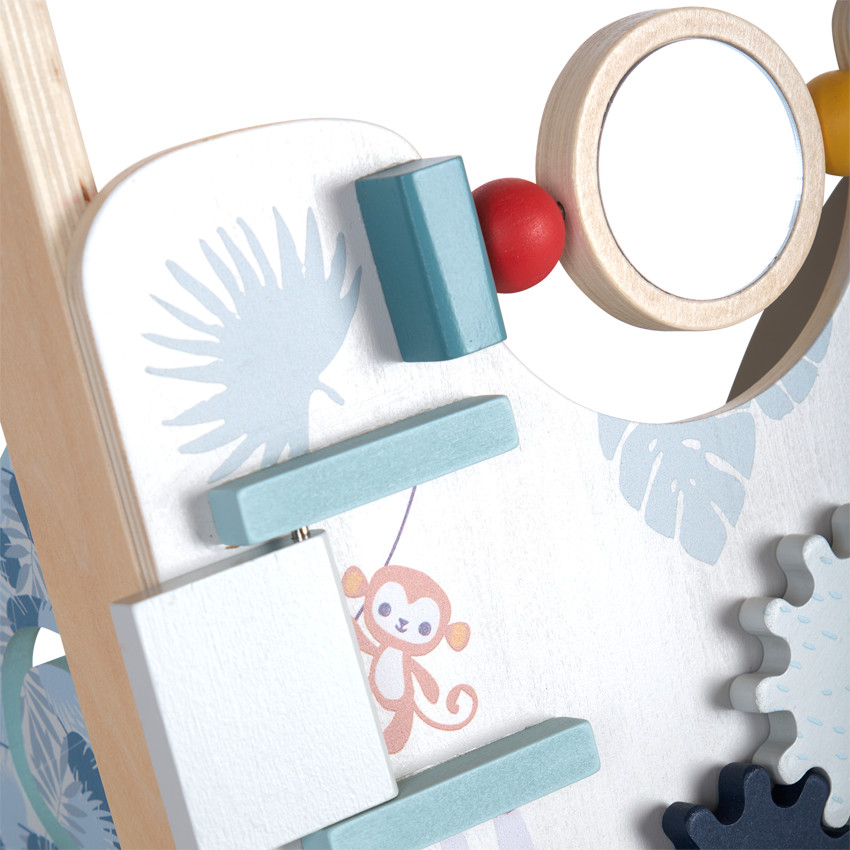 Καρότσι δραστηριοτήτων και βάδισης από ξύλο Happy Wild 