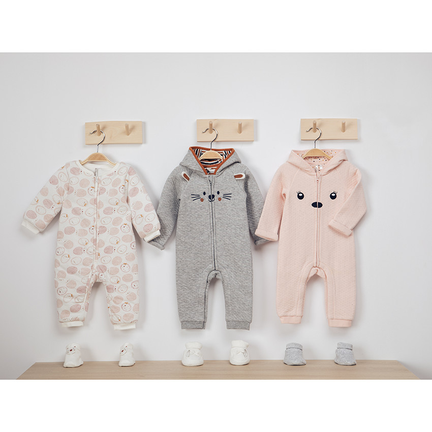 Combi μακρύ με κουκούλα για bebe κορίτσι 