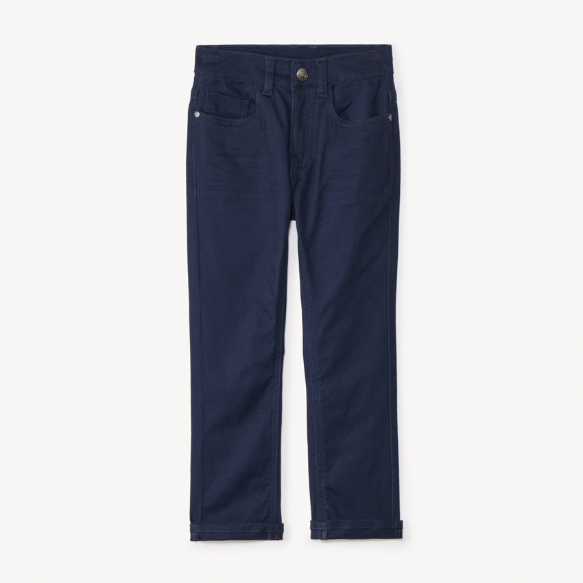 Παντελόνι slim twill μονόχρωμο αγόρι 