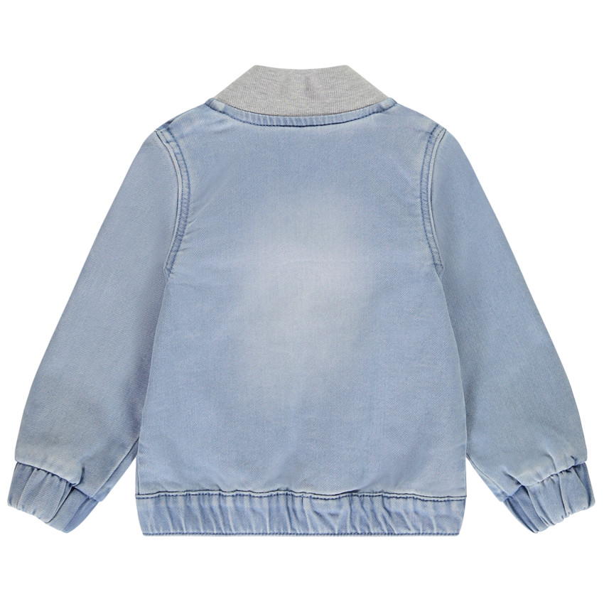 Μπουφάν bomber από τζιν με ριπ για μωρό αγόρι 