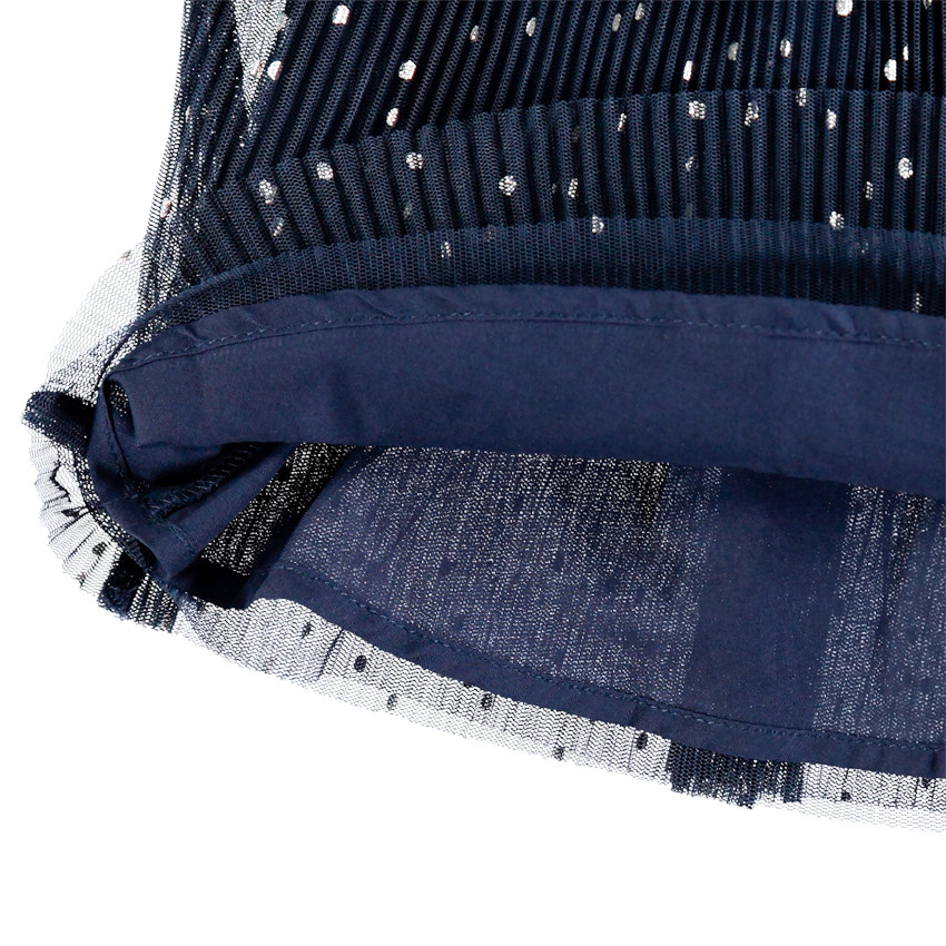 Φούστα φαντεζί με ασημένια πουά 