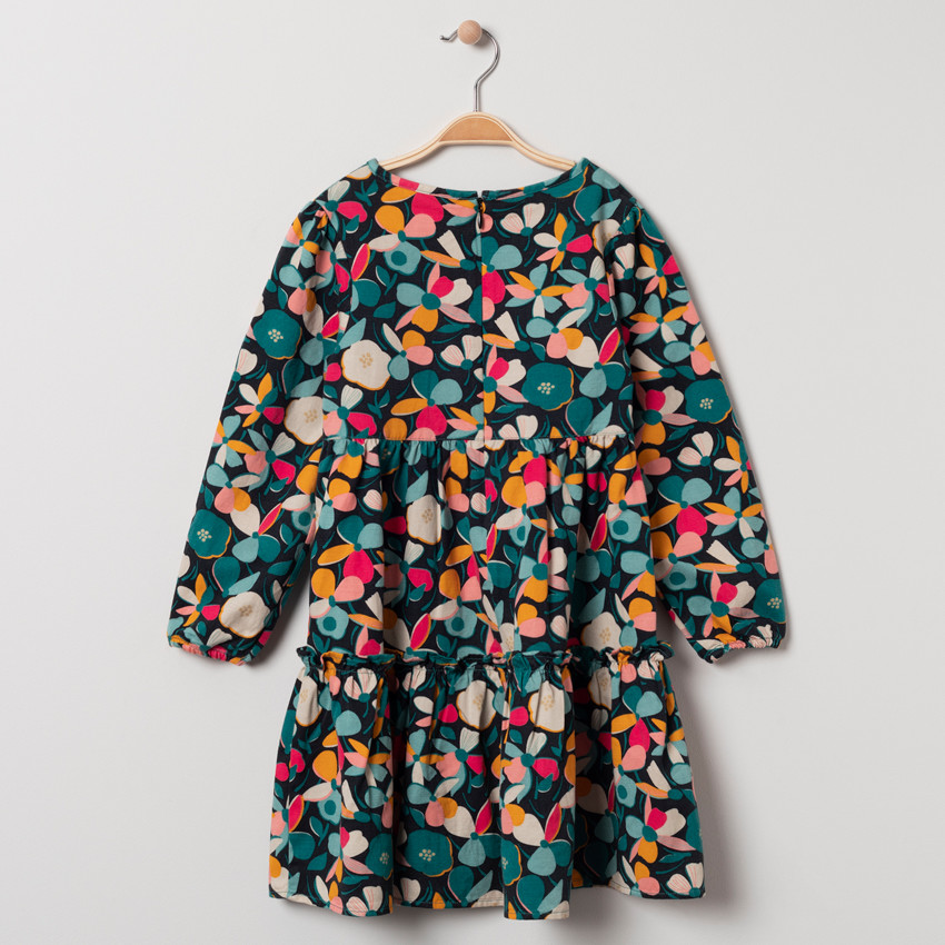 Robe manches longues imprimée all-over 