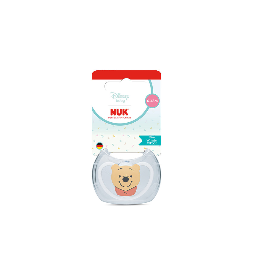 Σιλικονούχα Πιπίλα Perfect Match Air Για 6-18 Μηνών Disney Winnie The Pooh Smile Nuk  