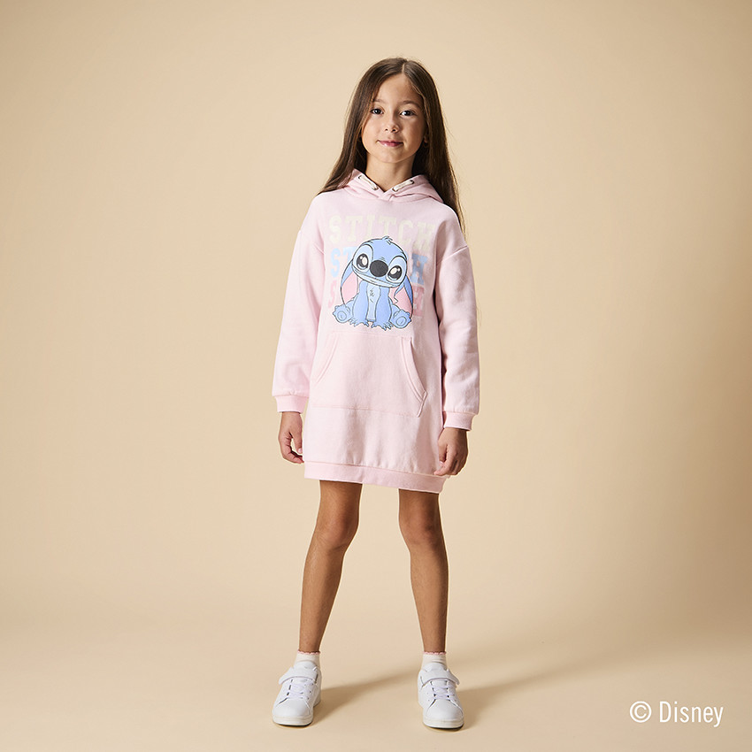 Φόρεμα φούτερ oversized με κουκούλα Stitch Disney για κορίτσι 