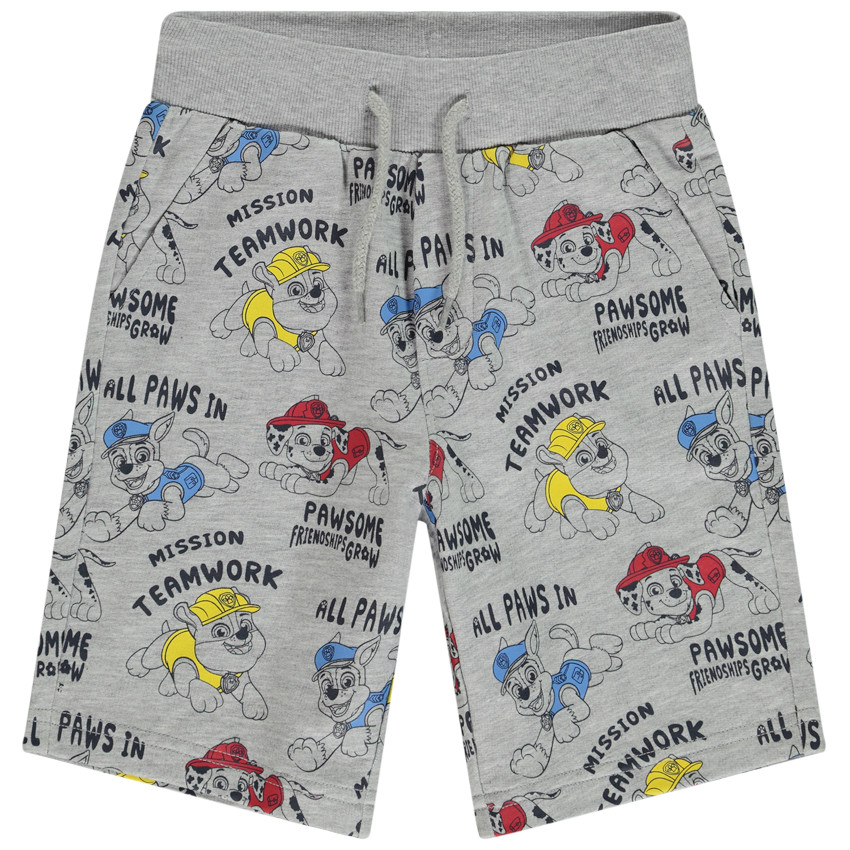 Βερμούδα από molleton με φαντεζί σχέδιο Pat Patrouille για αγόρι 
