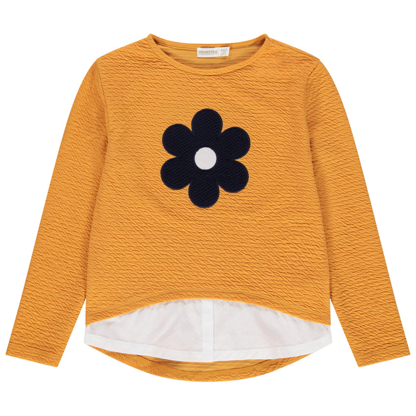 Φούτερ molleton  2 σε 1 με κεντημένα λουλούδια  Additional Φούτερ molleton  2 σε 1 με κεντημένα λουλούδια