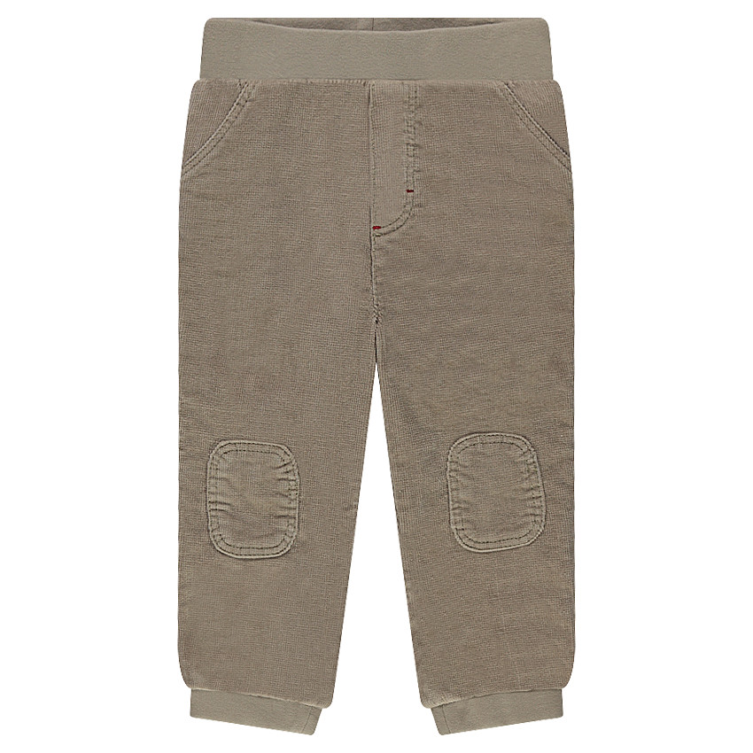 Βελουτέ παντελόνι με λάστιχο στη μέση και επιγονατίδες 