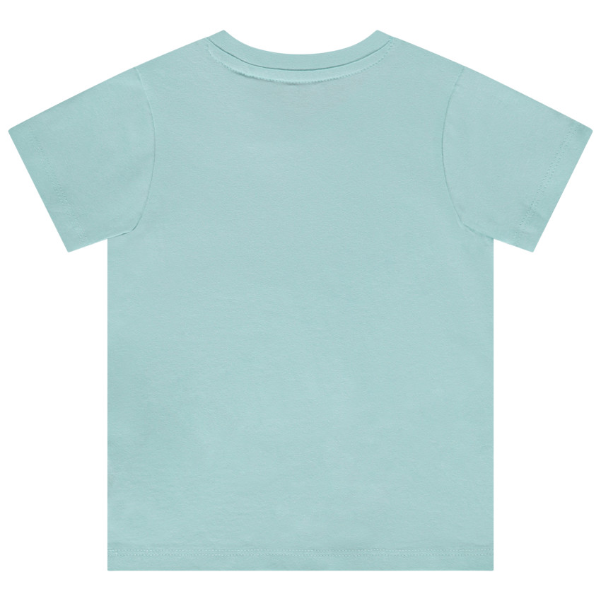 T-shirt από jersey με σχέδιο ζώου και ανάγλυφο μήνυμα για μωρό αγόρι 