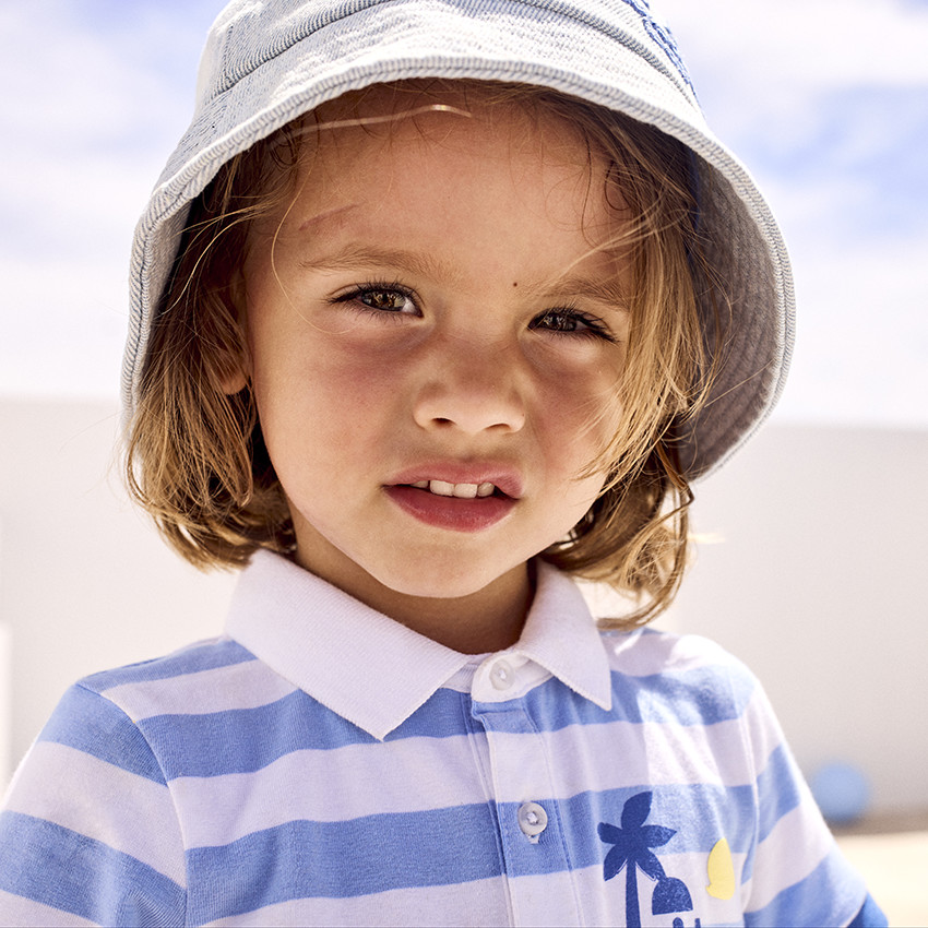 Πόλο κοντομάνικο ριγέ print arty για bebe αγόρι 