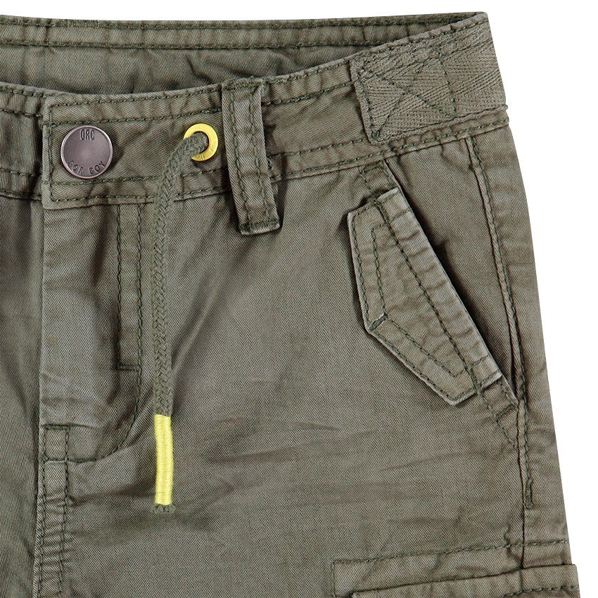 Βαμβακερή βερμούδα με νηματοβαφή και τσέπες  