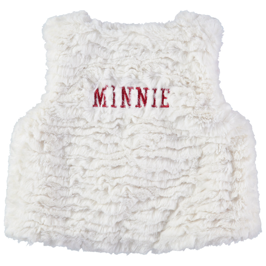 Αμάνικη ζακέτα από sherpa με κέντημα Μίνι στην πλάτη 