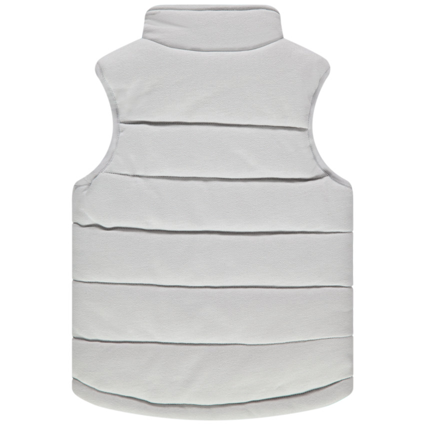 Αμάνικο καπιτονέ μπουφάν με φερμουάρ στις τσέπες 