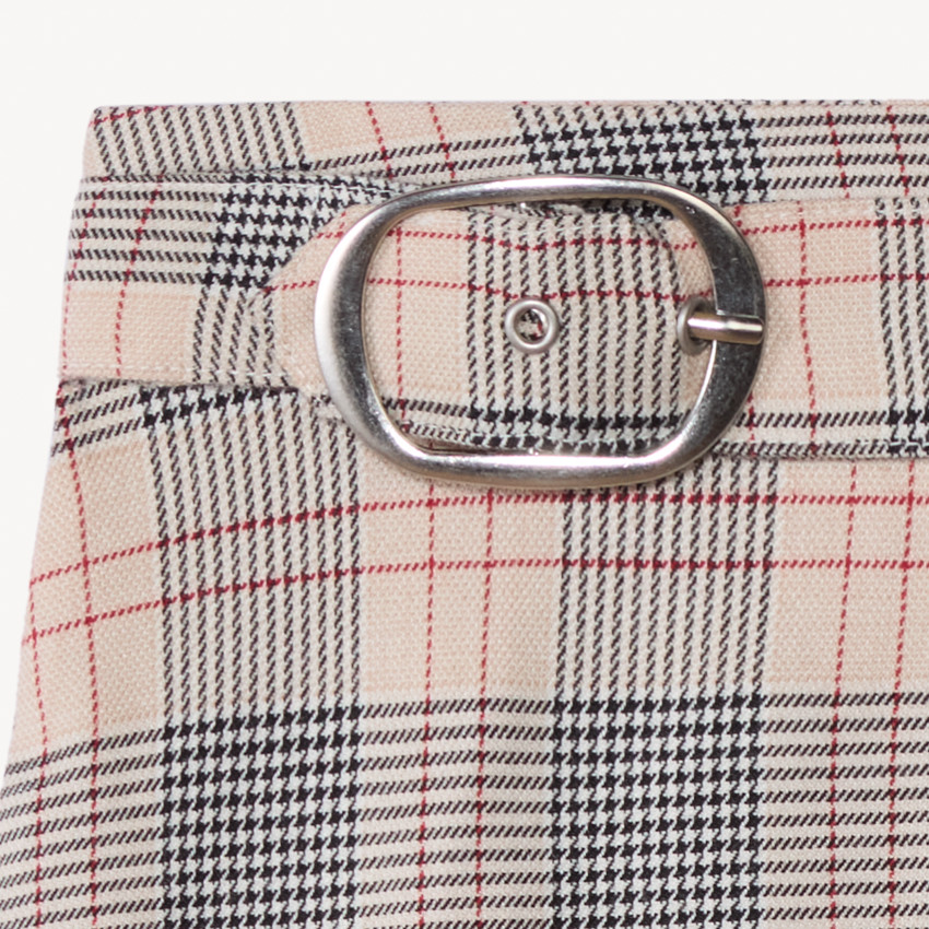 Jupe courte milano à carreaux et boucle pour fille 