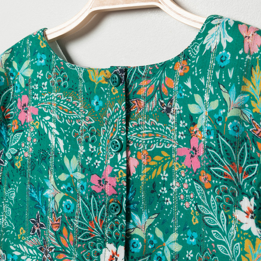 Φόρεμα μακρυμάνικο με λουλούδια για κόριτσι 