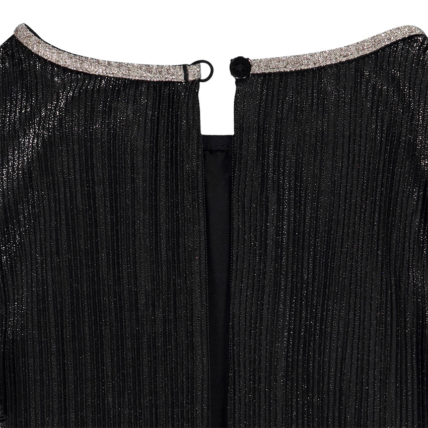 Combi μακρύ γιορτινό effet irisé με ζώνη για κορίτσι 