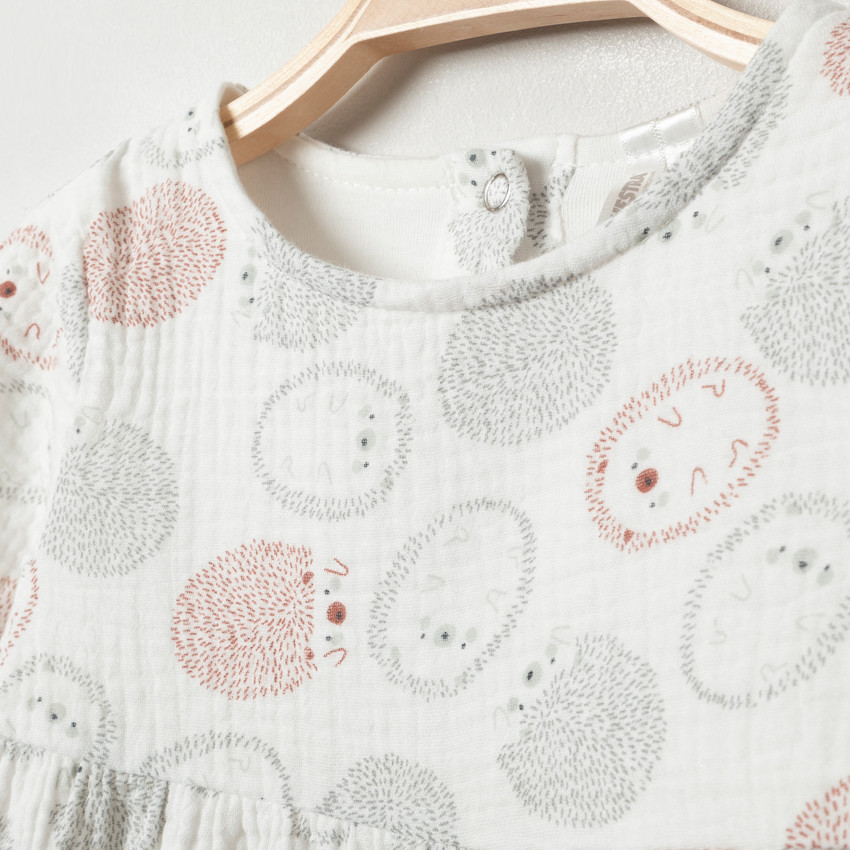 Φόρεμα στυλ γάζα Βαμβακερό με σχέδια σε όλη την επιφάνεια  Additional Φόρεμα στυλ γάζα Βαμβακερό με σχέδια σε όλη την επιφάνεια