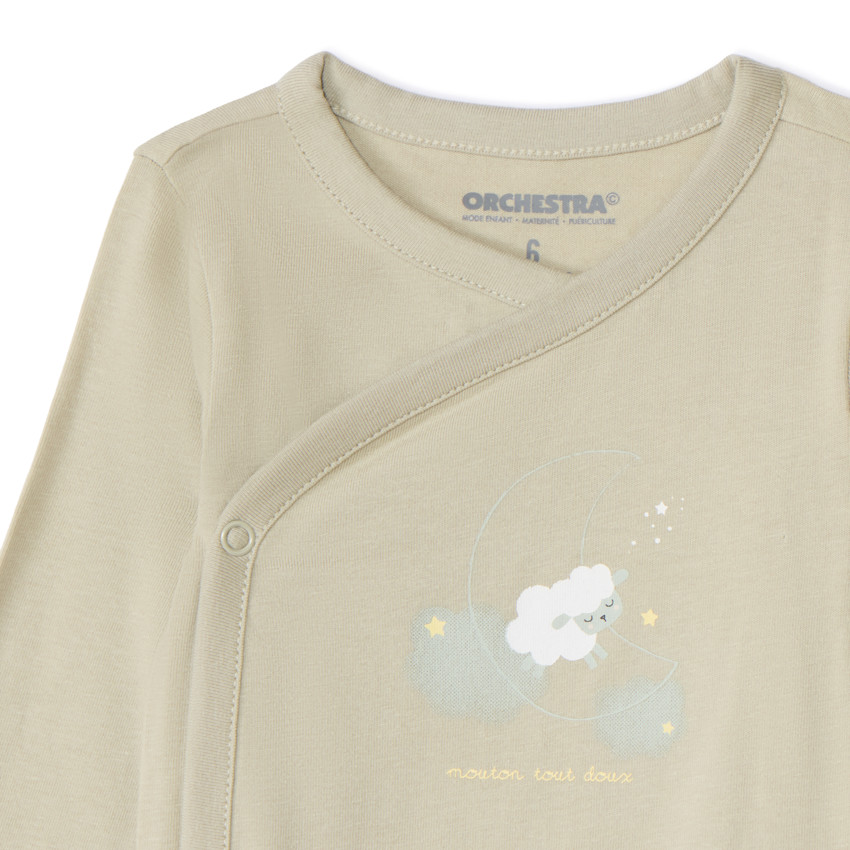 Σετ 7 μακρυμάνικα bodies jersey με φαντεζί σχέδια και διαφορετικά ανοίγματα ανάλογα με την ηλικία 