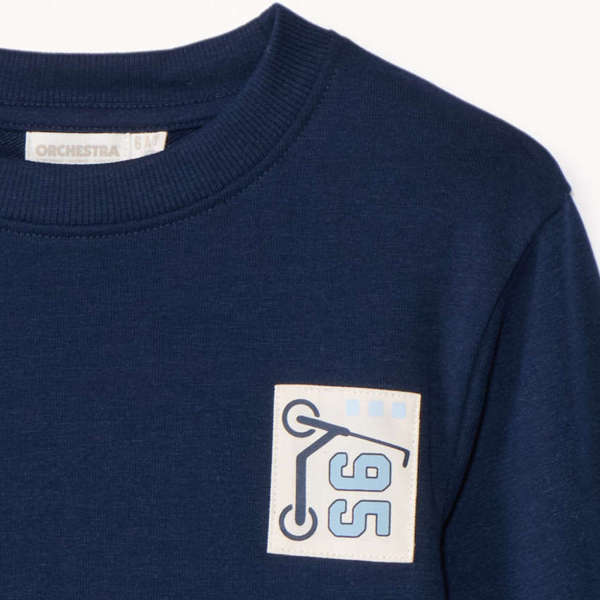 Φούτερ molleton με σχέδιο trottinette για αγόρι 