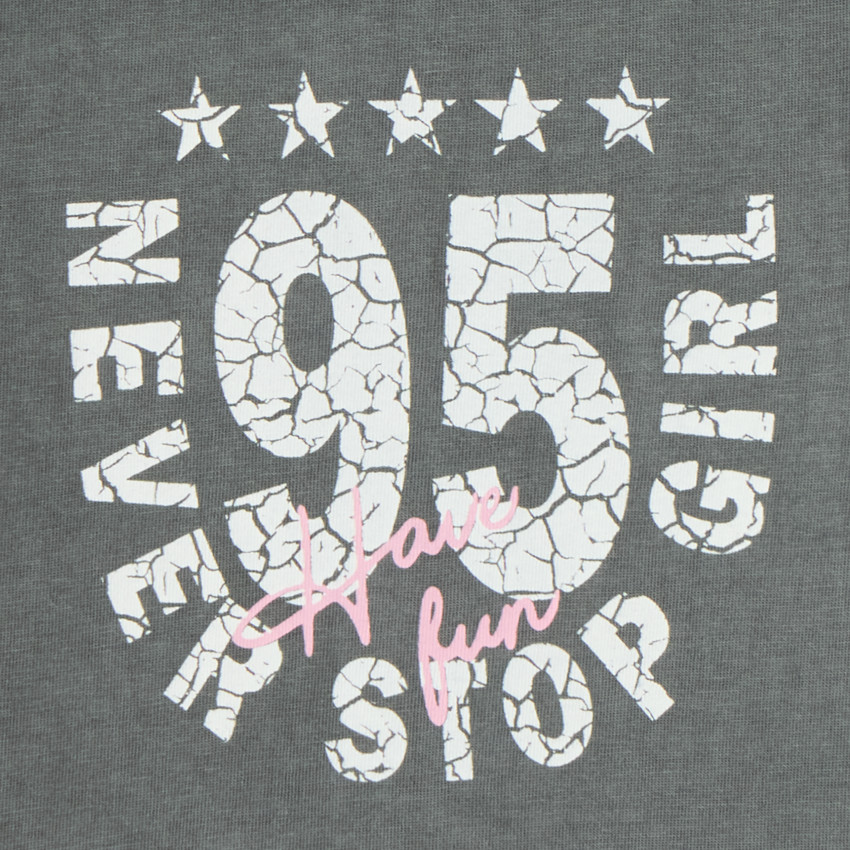 T-shirt à manches longues pour fille effet délavé 