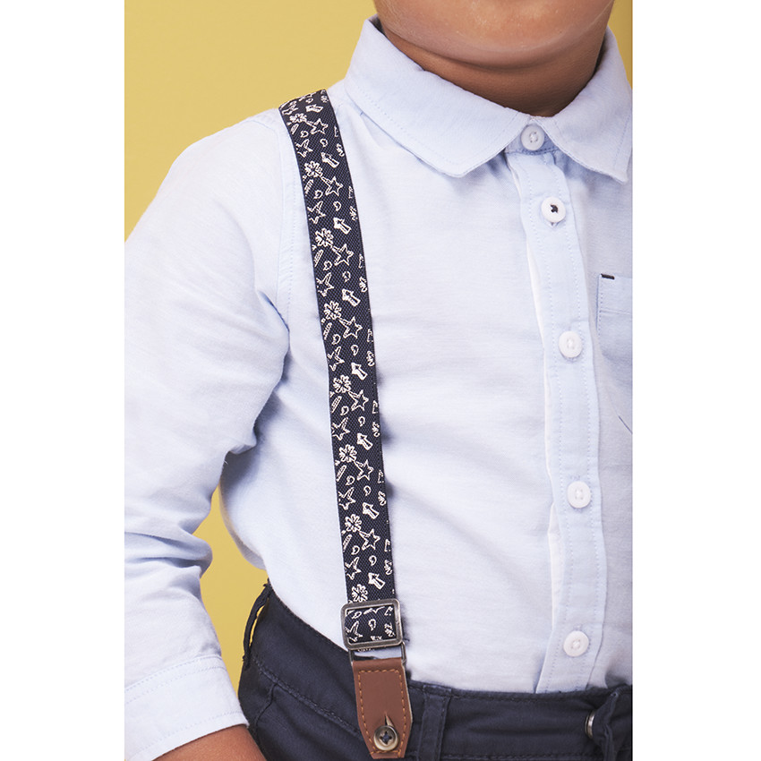 Παντελόνι βαμβακερό με αποσπώμενες τιράντες 