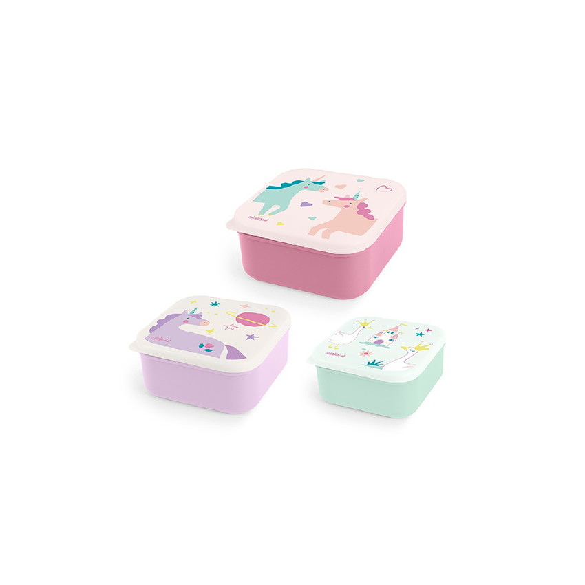 Σετ Παιδικά Δοχεία Φαγητού Snack Box Fantasy 