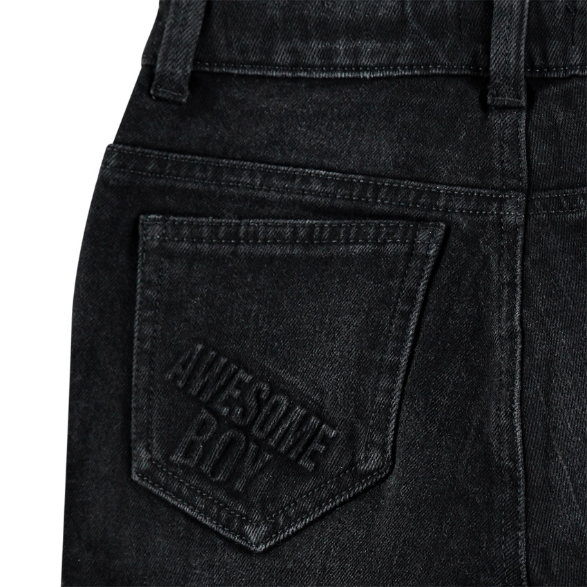 Τζιν με φθαρμένη και τσαλακωμένη όψη και τσέπες  Additional Τζιν με φθαρμένη και τσαλακωμένη όψη και τσέπες