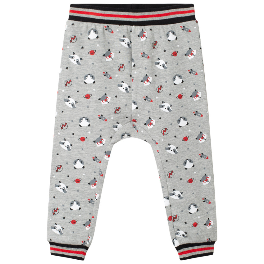 Pantalon de jogging imprimé all-over doublé sherpa 