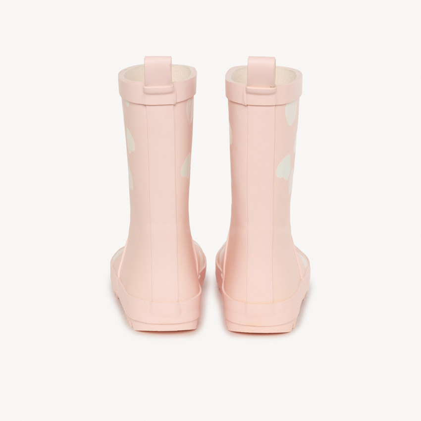 Bottes de pluie à couleur changeante imprimé cœurs pour fille 