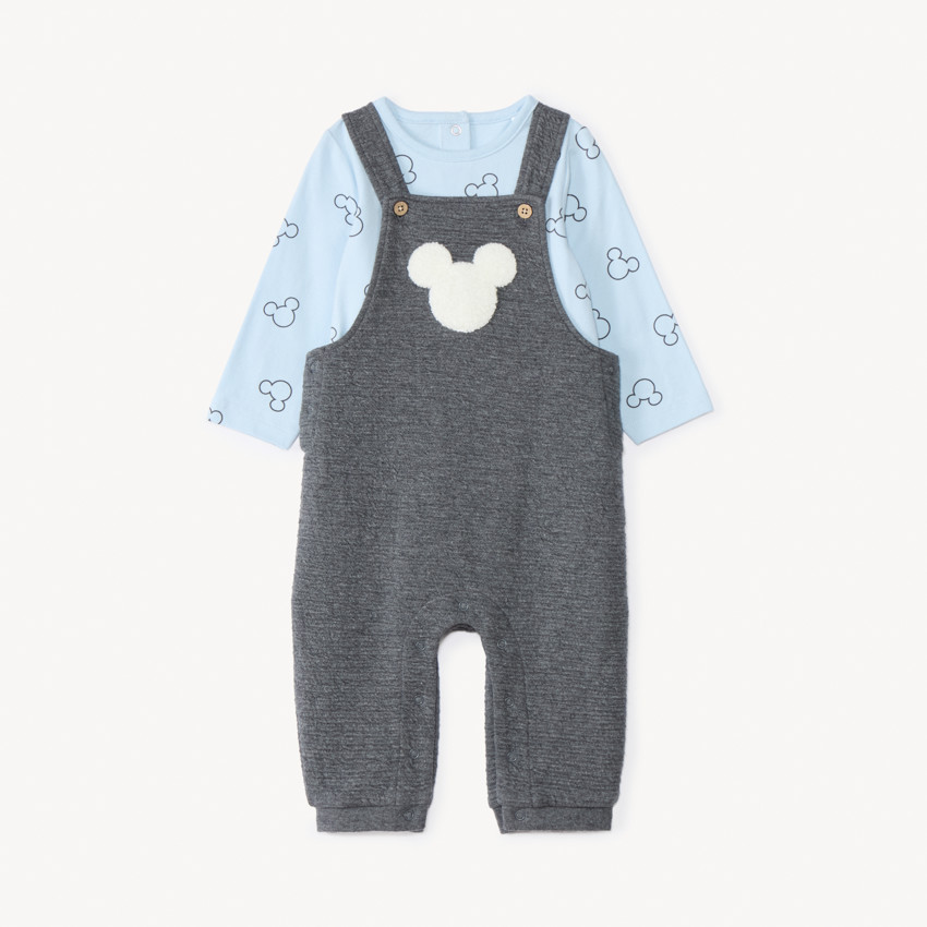Ensemble 2 pièces avec salopette Mickey Disney pour bébé garçon 