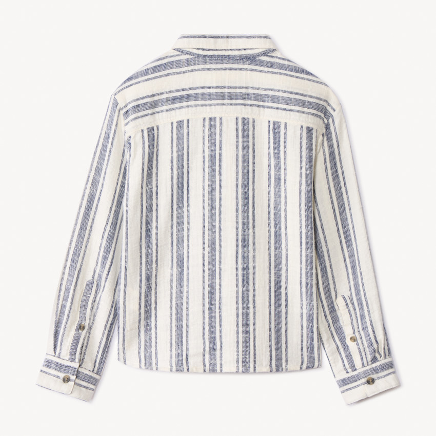 Πουκάμισο με ρίγες και μεγάλη τσέπη για αγόρι 