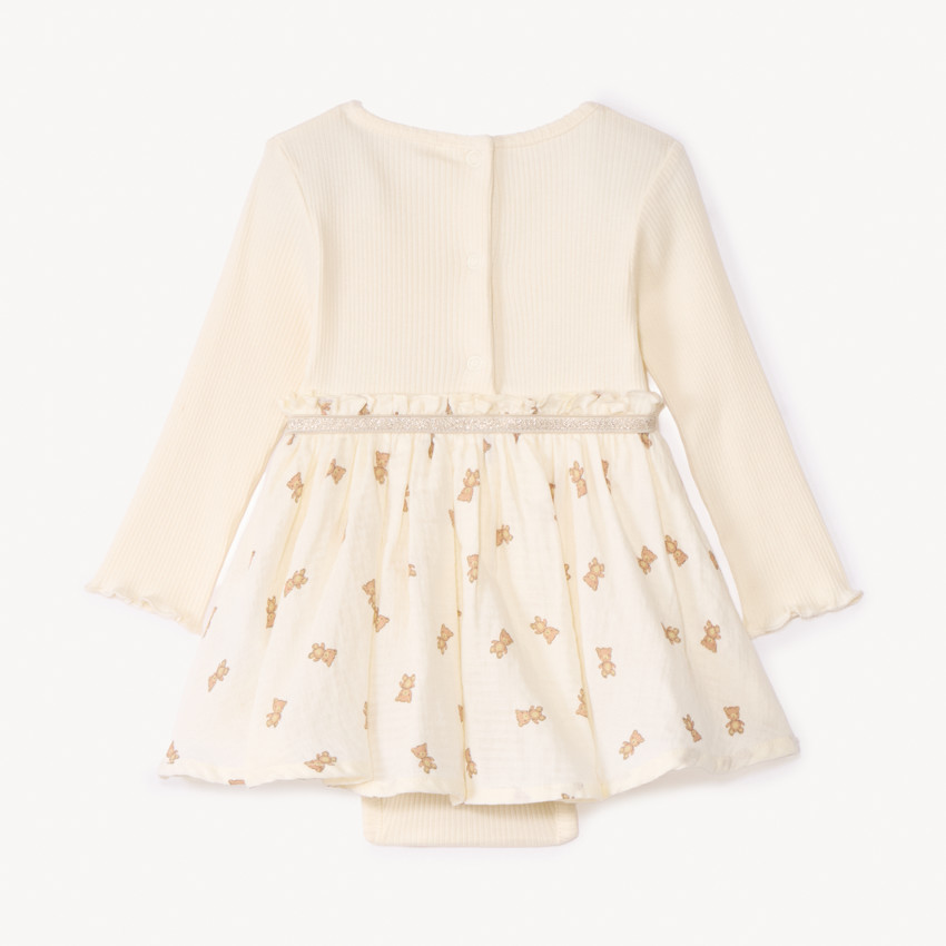 Φόρεμα 2 σε 1 με σχέδιο αρκουδάκια για κορίτσι μωρού 