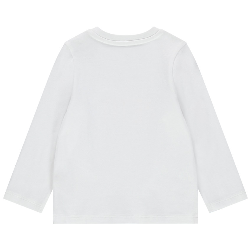 T-shirt manches longues en coton bio à message printé 