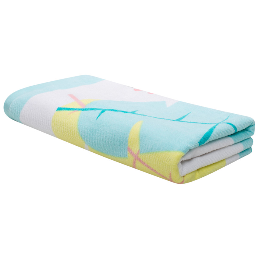 Serviette de plage motif flamants roses 