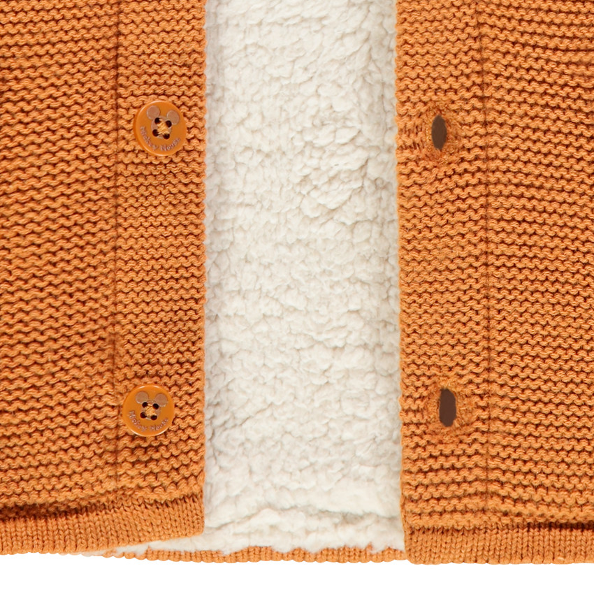 Μπουφάν με κουκούλα πλεκτή για bebe αγόρι 