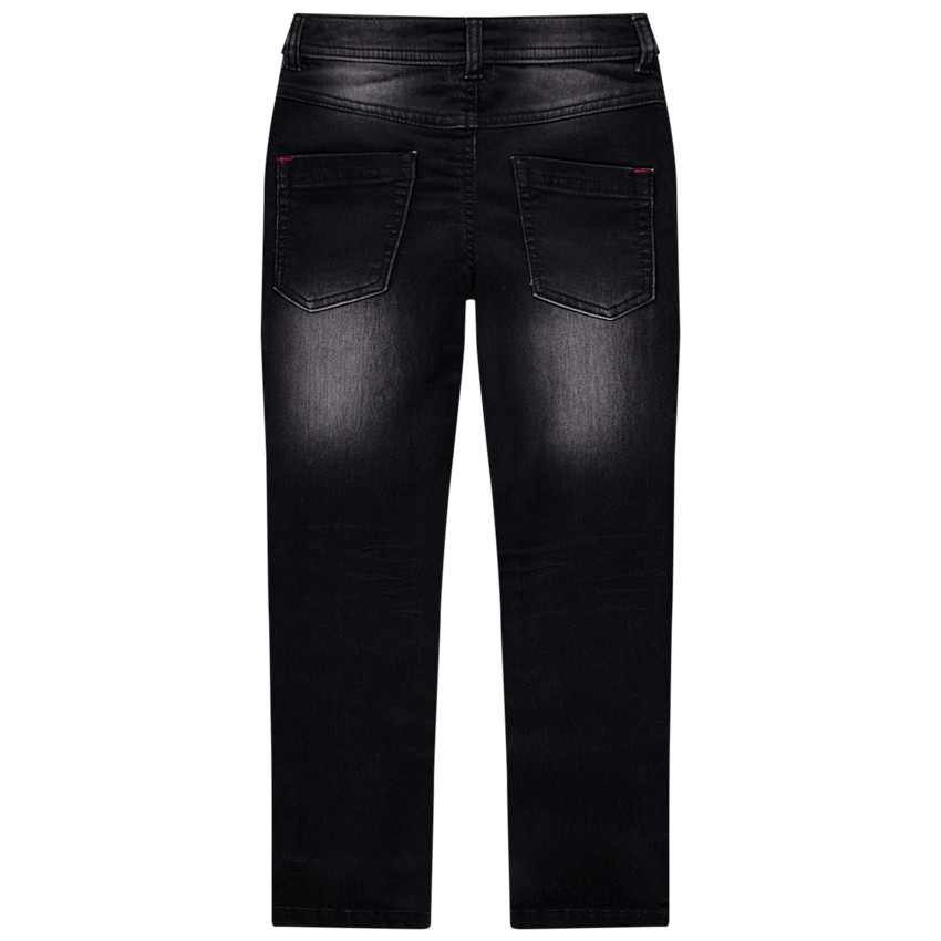 Jean slim noir effet délavé pour enfant garçon 