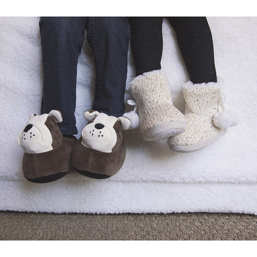 Παντόφλες από πλεκτό σε σχήμα σκύλου για αγόρι 