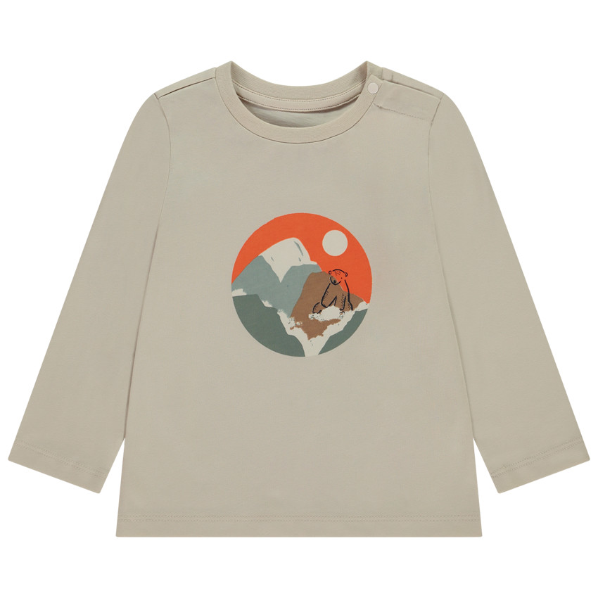 T-shirt μακρυμάνικο με φαντεζί σχέδιο για μωρό αγόρι 