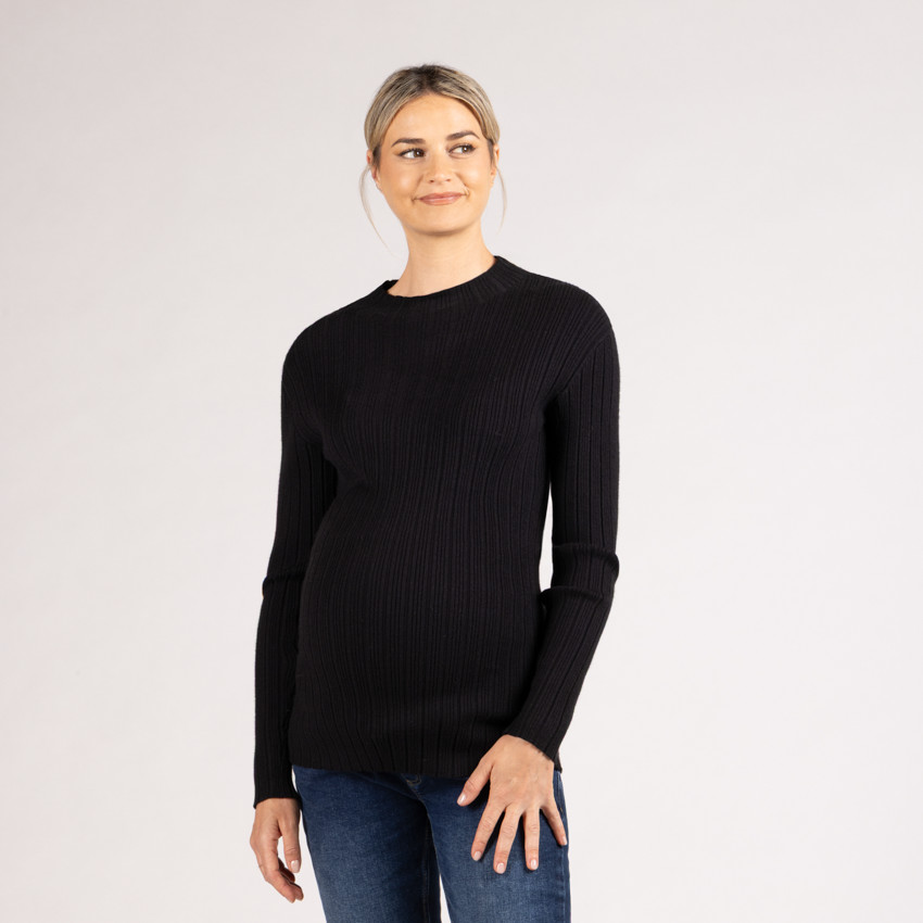 Πλεκτό πουλόβερ κάλτσας με ψηλό γιακά για γυναίκες 