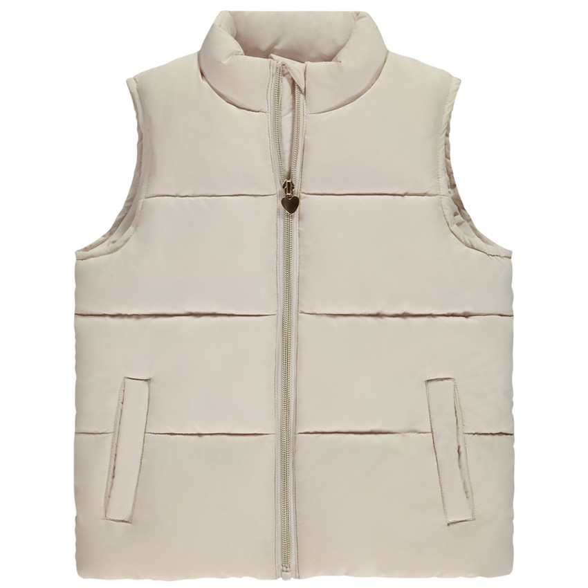 Αμάνικη μπουφάν από υφασμάτινο ματ για κορίτσι 