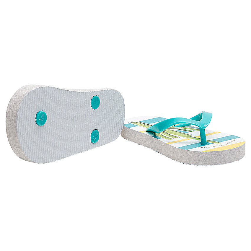 Σαγιονάρες με τυπωμένο κάκτο και μονόχρωμο λουράκι σε νούμερα 24 έως 27 