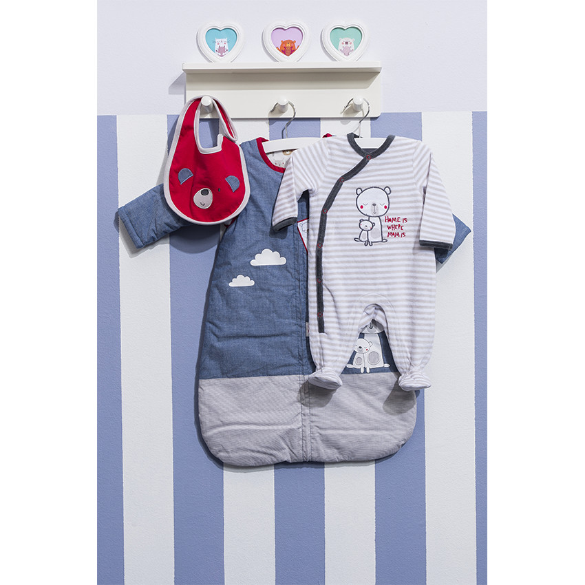 Υπνόσακος από ποπλίνα και σαμπρέ ύφασμα με αφαιρούμενα μανίκια 