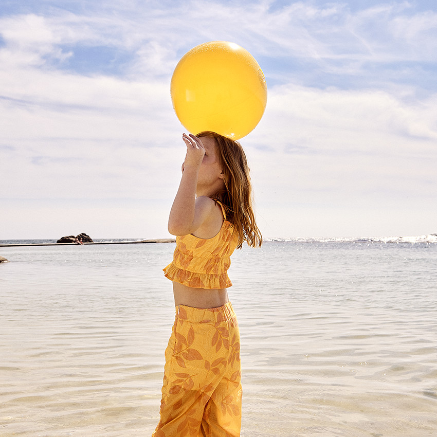 "Σύνολο 2 τμχ. με συνολική εμφάνιση εκτύπωσης φυτών για κορίτσι" 